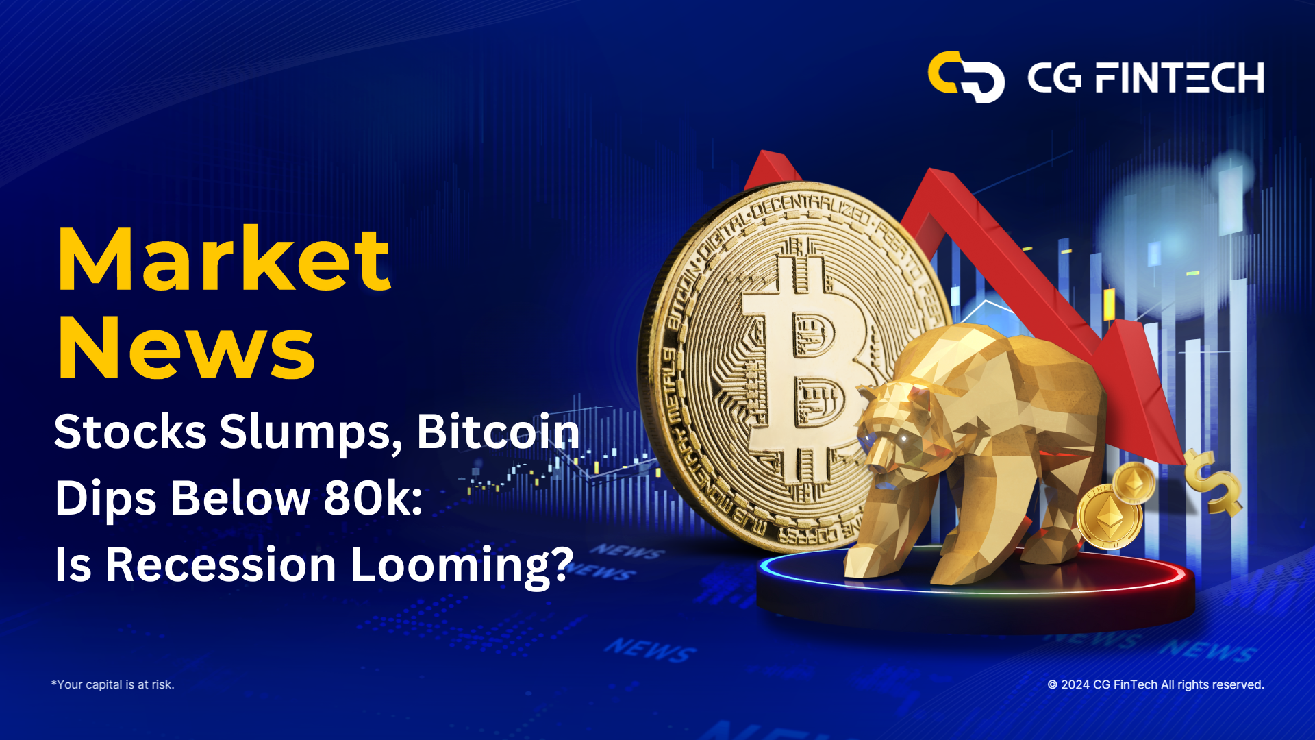 Stocks Slump, Bitcoin Dips Below 80k: Is Recession Looming?