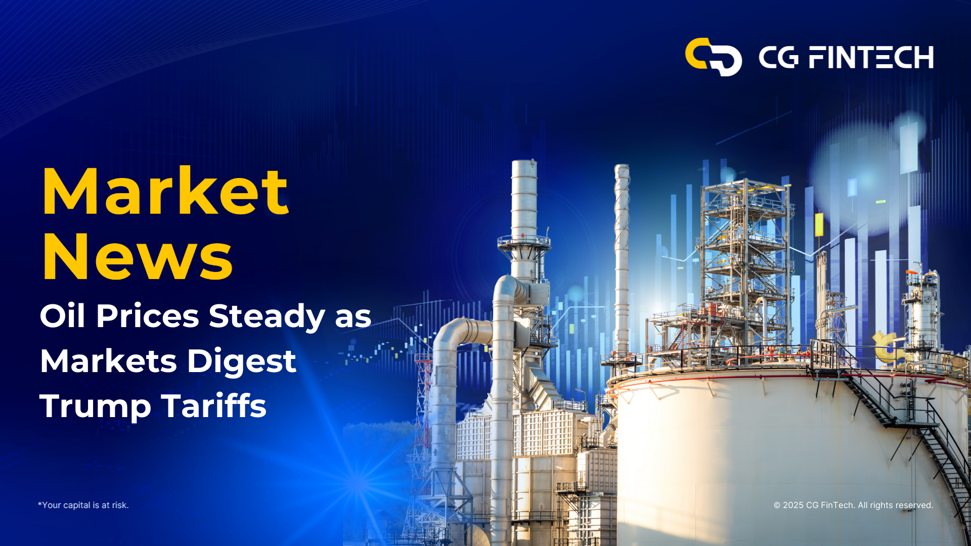 Oil Prices Steady as Markets Digest Trump Tariffs, Demand Outlook Uncertain