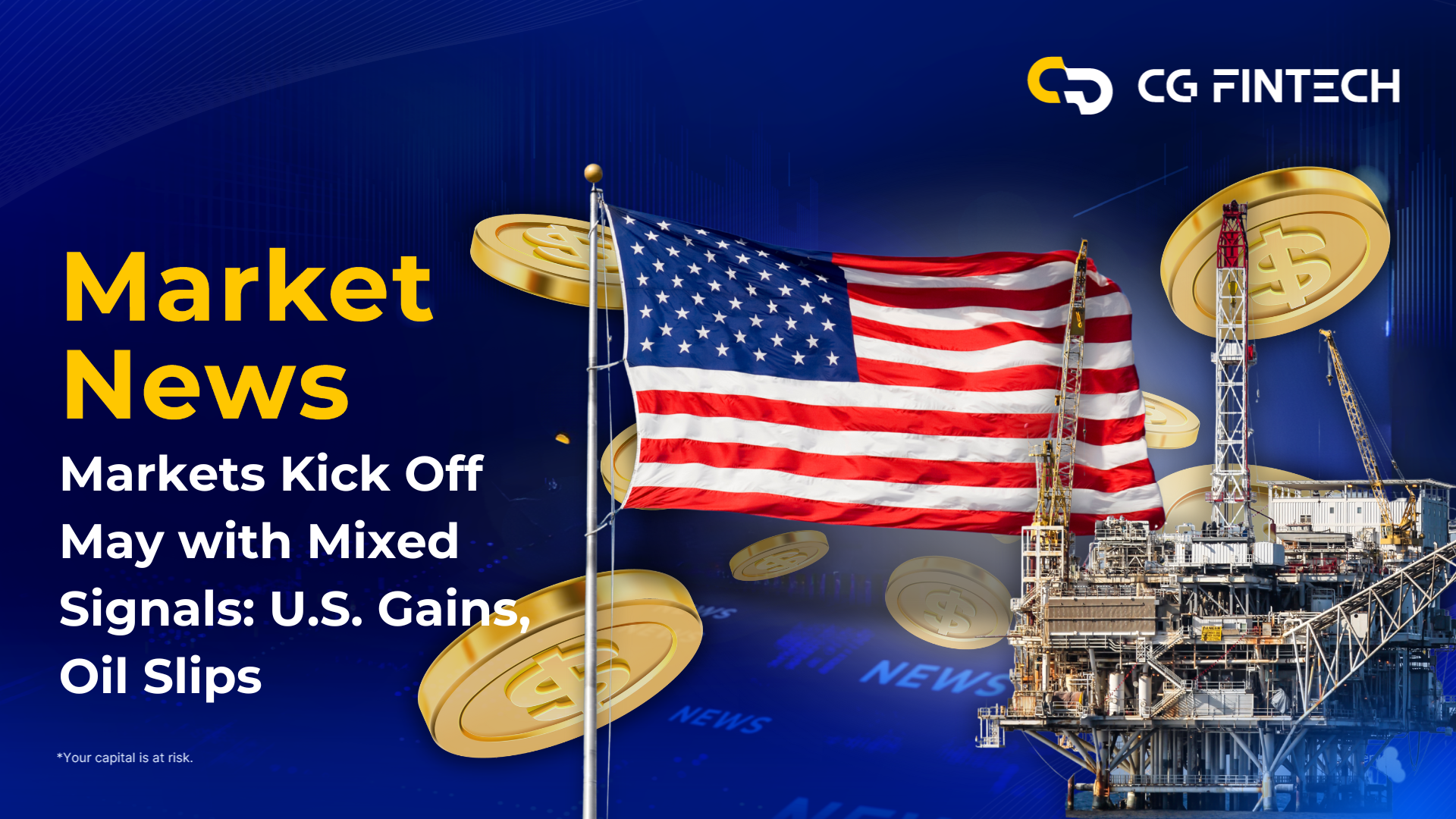 Markets Kick Off May with Mixed Signals: U.S. Gains, Oil Slips