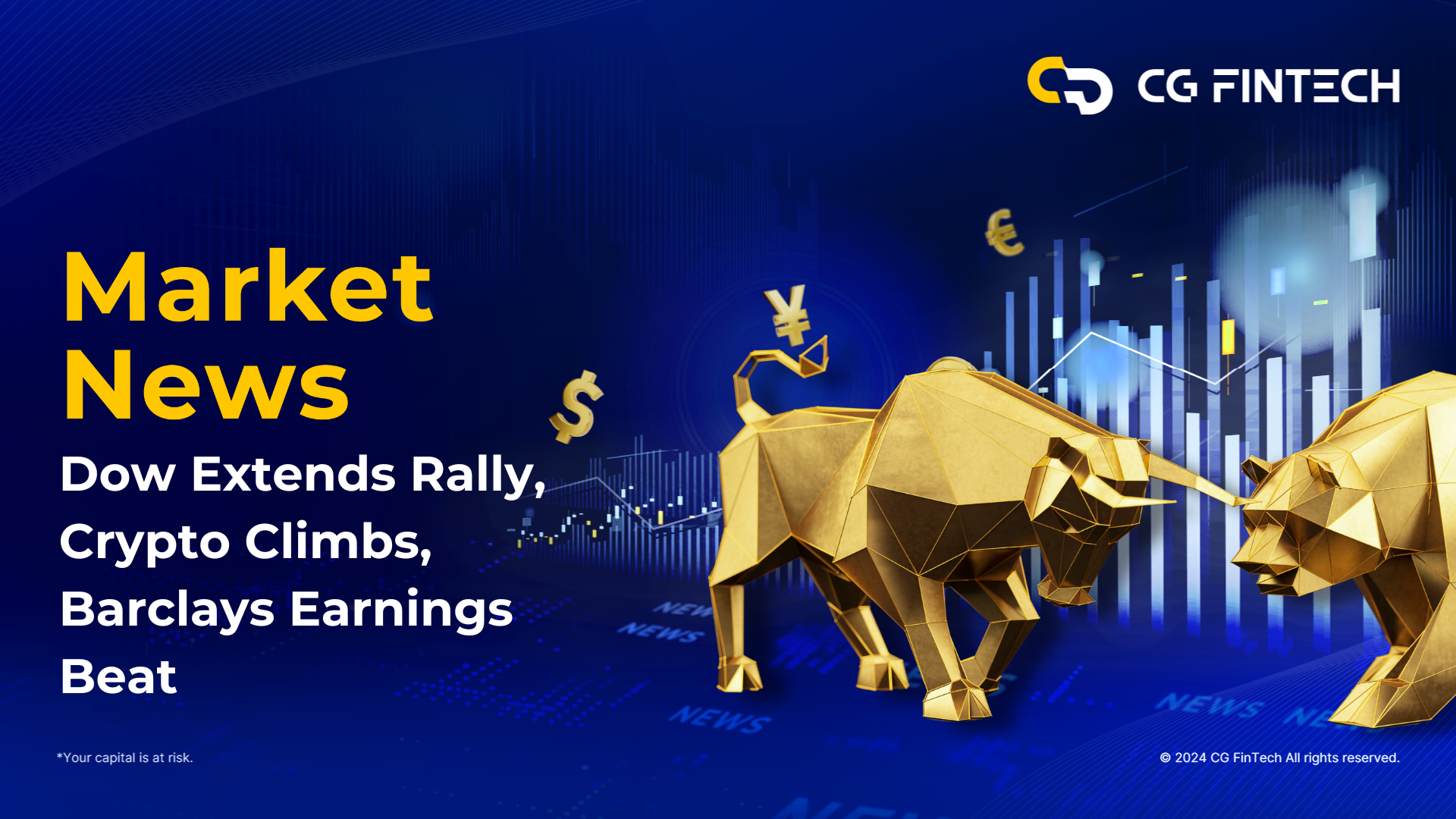 Dow Extends Rally, Crypto Climbs, Barclays Earnings Beat